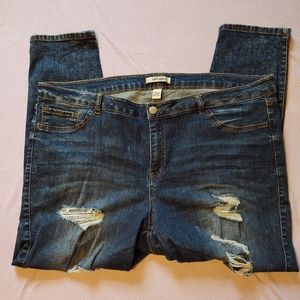 High Rise Distressed Skinny Jeans